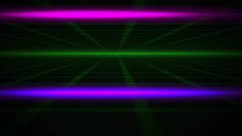 Abstract Neon Grid Tunnel with Glowing Lines. Stock Footage 334498720