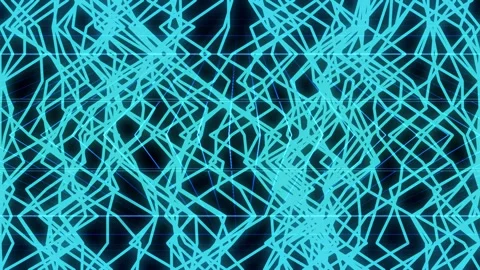 Abstract Neon Grid Wave Background Loop: Digital Sci-Fi Tech Pattern Stock Footage 336539180