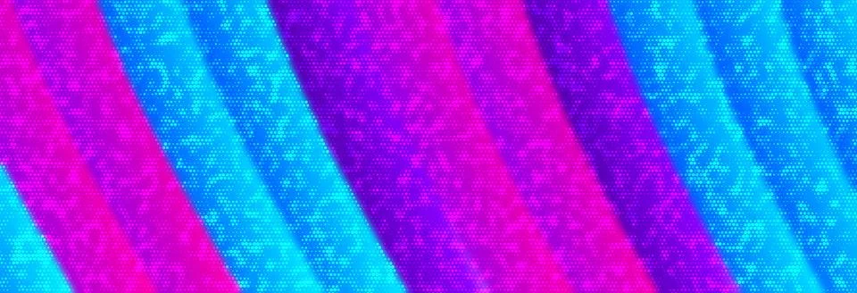 Abstract neon halftone background. Diagonal stripes pattern in vibrant pink.. Illustrazione stock