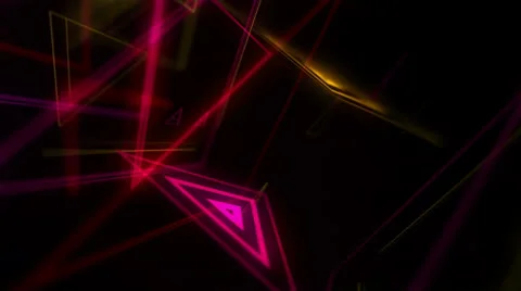 Abstract neon head up display HUD VJ loop Stock Footage 25673911
