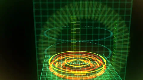 Abstract neon head up display HUD VJ loop Stockbeeldmateriaal 25675800