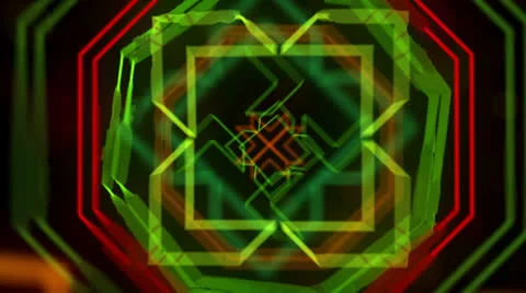 Abstract neon head up display HUD VJ loop Stockbeeldmateriaal 25676662