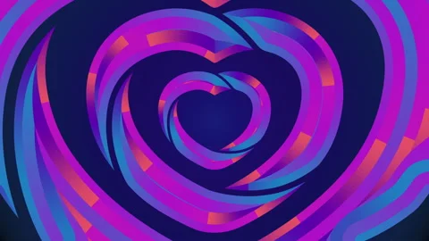 Abstract Neon Heart Gradient Loop Background Stock Footage 339593555