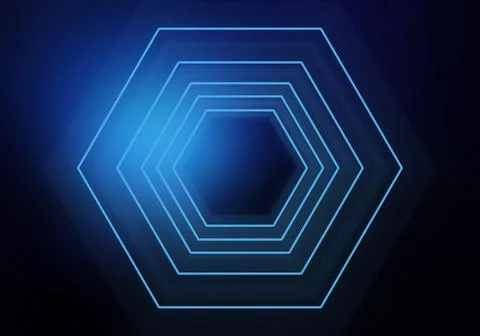 Abstract neon hexagon background concept series Stock Illustration