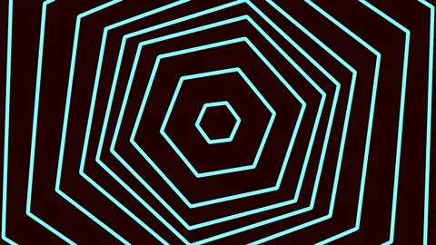 Abstract neon hexagonal geometric background loop for creative design Stock Footage 341058044