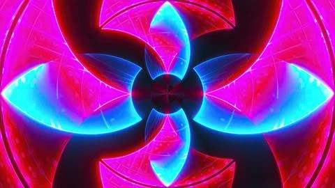 Abstract neon kaleida Stock Illustration