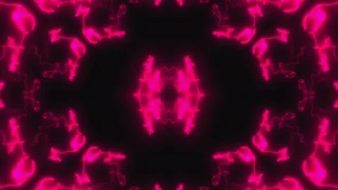 Abstract neon kaleidoscope background, 3d render computer generated background Stock Illustration