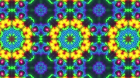 Abstract neon kaleidoscope background Stock Footage 254797237