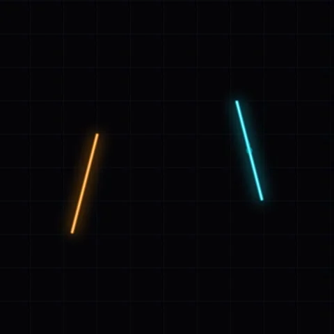 Abstract Neon Laser Lines Animation on Dark Background Technology Stock Footage 344776991