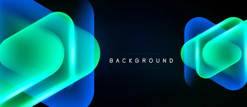 Abstract neon layers create dynamic visual effect. Gradient colors blend, 스톡 일러스트