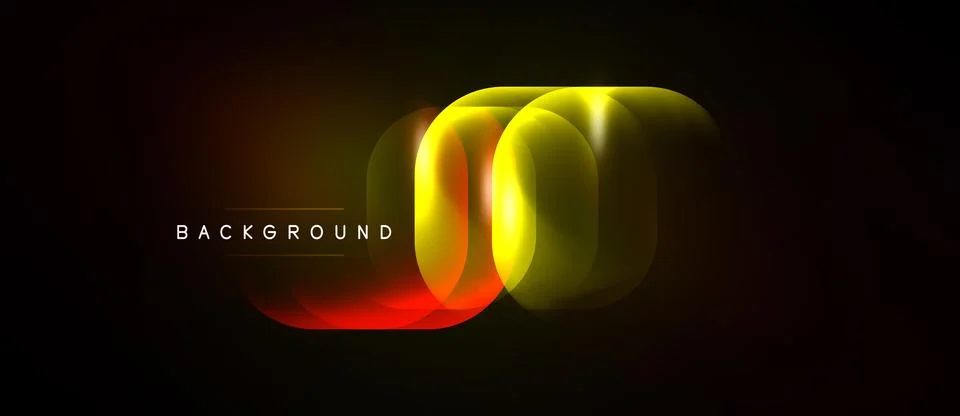 Abstract neon layers create dynamic visual effect. Gradient colors blend, 스톡 일러스트