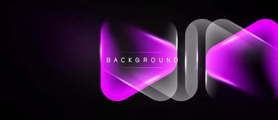 Abstract neon layers create dynamic visual effect. Pink, white hues contrast Stock Illustration