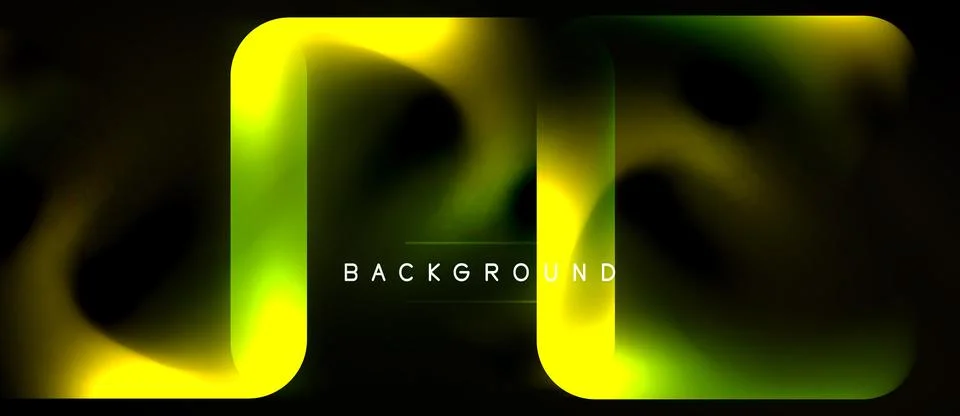 Abstract neon layers create vibrant background. Yellow, green hues dominate.. イラスト素材