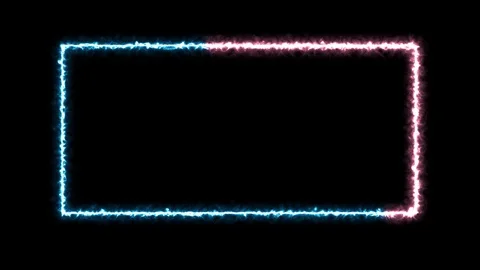 Abstract neon, led square, border. Futuristic colorful render Stock Footage 116382524