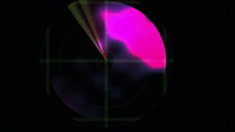 Abstract neon light beam through scope. Video stock 335944592