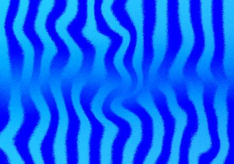 Abstract neon light blue and cyan animal stripe pattern inspired by tiger Illustrazione stock