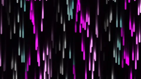 Abstract neon light curtain effect on black background seamless loop Stock Footage 342204574
