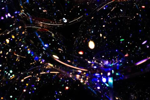 Abstract neon light effect in black background 스톡 사진