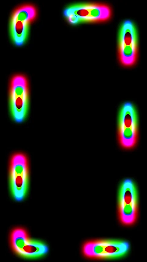 Abstract Neon Light Frame on Black Background Stock Footage 313148862