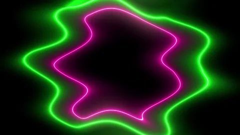Abstract Neon Light Frame Stock Footage 284404067