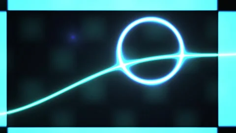 Abstract Neon Light Loop Motion Background with Glowing Circular Path. Stock Footage 340523338