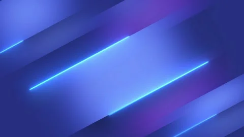 Abstract neon light moving on dark blue background. Stock Footage 306404606