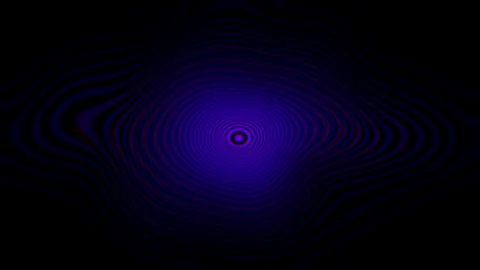 Abstract Neon Light Pattern with Circular Ripples in Dark Background Stock Footage 337956705