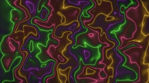 Abstract Neon Light Pattern with Wavy Lines background 스톡 일러스트