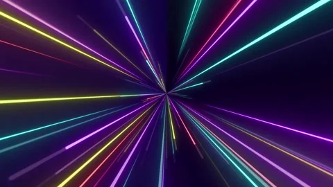 Abstract Neon Light Rays Stock Footage 289110182