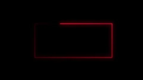 Abstract neon light rectangle frame and pattern  frame black background Stock Footage 297280433