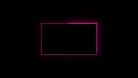 Abstract neon light rectangle frame animation. neon looped animation Stock Footage 332958985