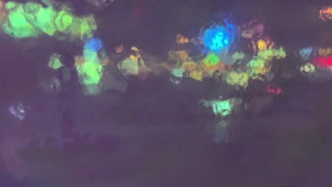 Abstract Neon Light Reflections On Glossy Surface At Night Stock Footage 330276033