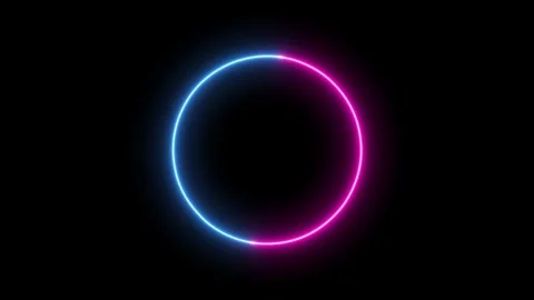 Abstract Neon Light Ring Seamless Loop Background Stock Footage 324812668