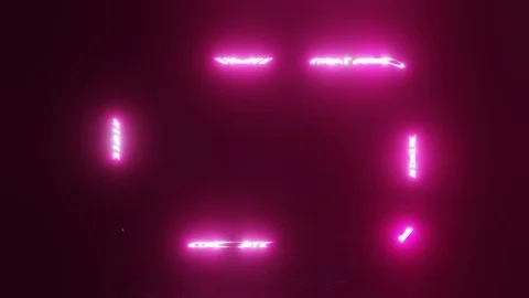 Abstract neon light rounded rectangle. Stock Footage 115152972