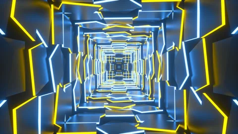 Abstract Neon Light Sci-Fi Loop Stock Footage 305014839