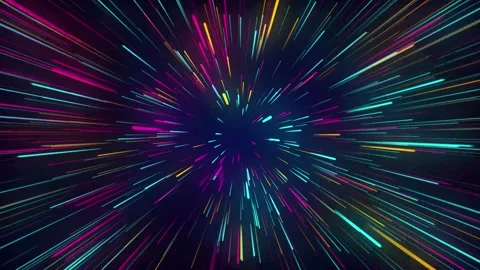 Abstract Neon Light Speed Lines Animation Background Stock Footage 287411266