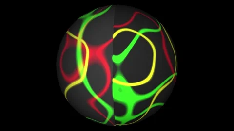 Abstract neon light sphere symbol animation. Stock Footage 332700121