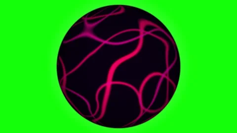 Abstract neon light sphere symbol animation. Stock Footage 332700140