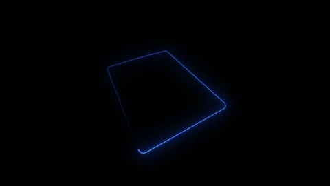 Abstract neon light square shape performing motion Stock Footage 346661837
