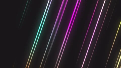Abstract Neon Light Streaks Background - Pink Purple Orange Flowing Energy Stock Footage 333465085