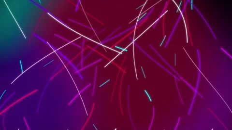 Abstract neon light streaks on dark background Stock Footage 344425258