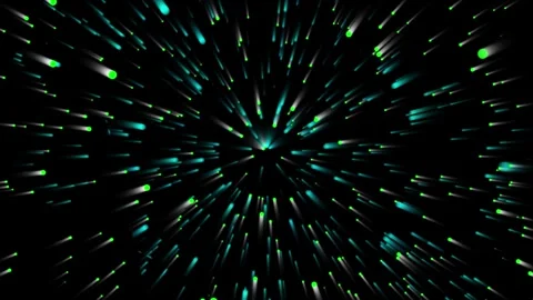 Abstract Neon Light Streaks Exploding Outward from a Dark Center background.. Stock Footage 321586042
