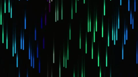 Abstract neon light streaks falling on black background loop Stock Footage 342161078