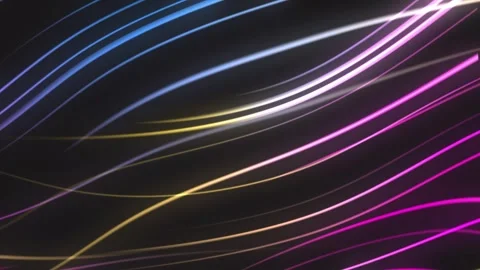 Abstract Neon Light Streaks Flowing, Colorful Waves Background, Vibrant Ene.. Видео 333465129