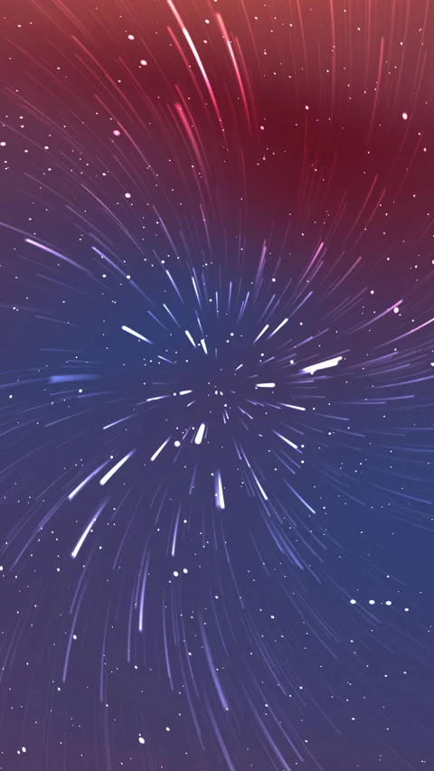 Abstract Neon Light Streaks Radiating in Cosmic Space Background Видео 334849468