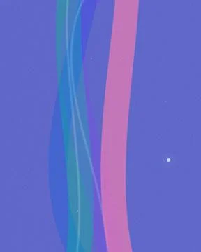 Abstract neon light stripes in soft blue and pink create a dreamy gradient .. Stock Illustration