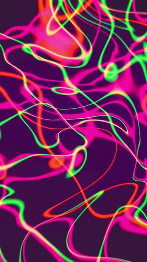 Abstract neon light trails background for digital technology and entertainment Stock-Footage 347484730