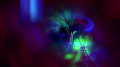 Abstract Neon Light Vortex with Blue Purple Green and Magenta Glow Stock Footage 345951433