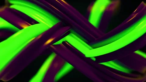 Abstract neon light wave background with vibrant green and purple glow. Futurist Stock Footage 334271330