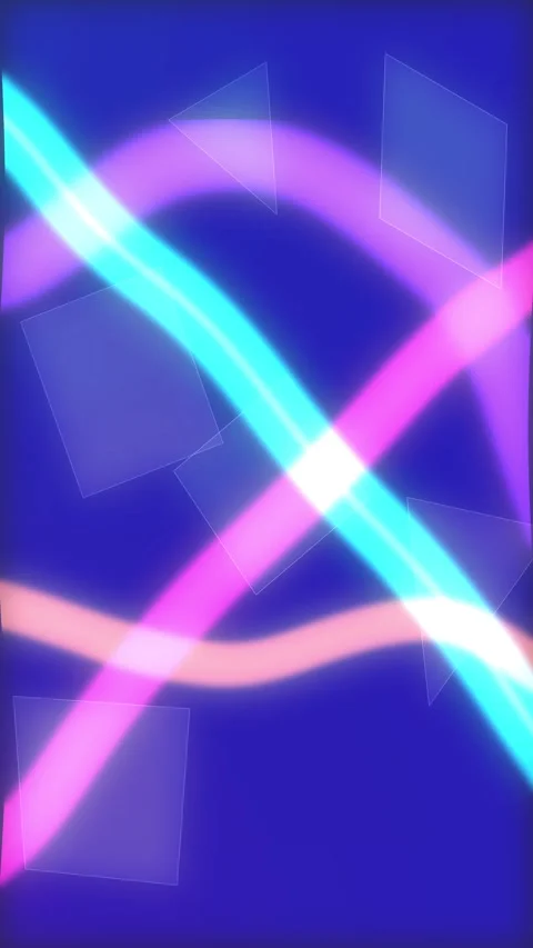 Abstract neon light waves and glowing lines motion graphic background Stock Footage 346736451